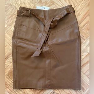 Vegan leather pencil skirt